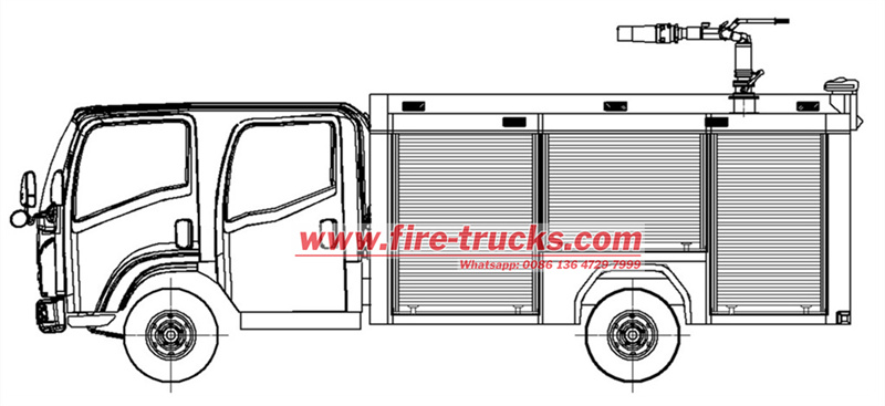 ISUZU NPR off-road fire truck