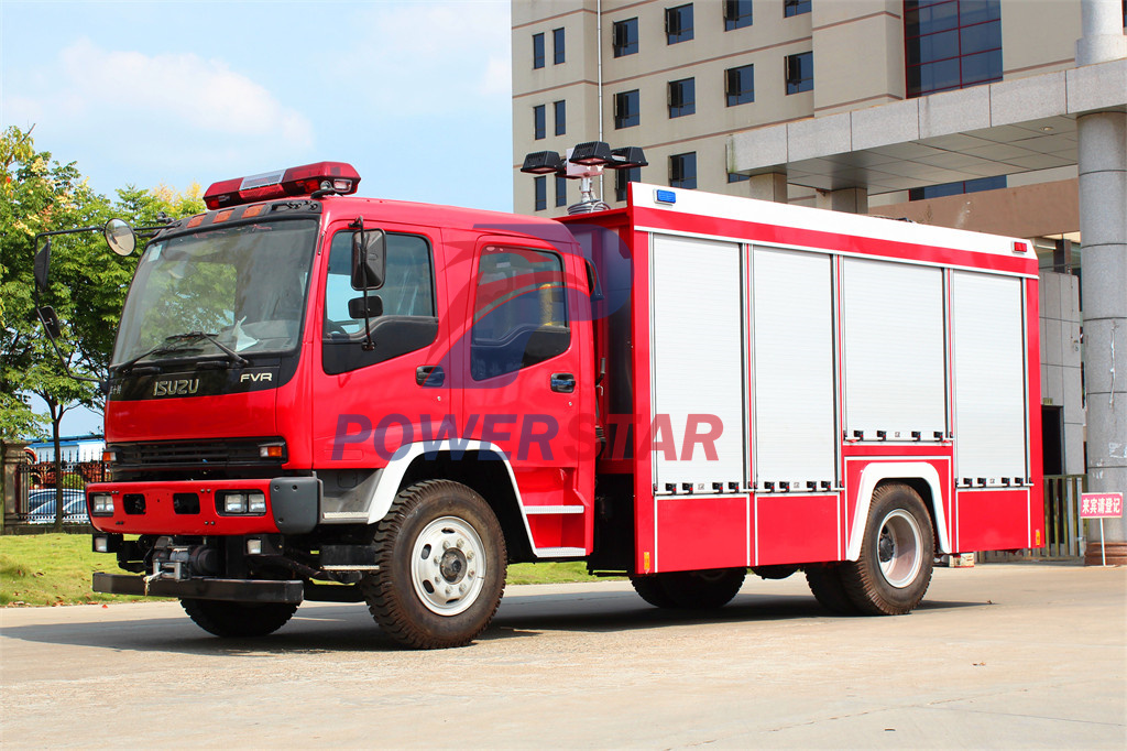 Isuzu fire rescue truck Equipped winch