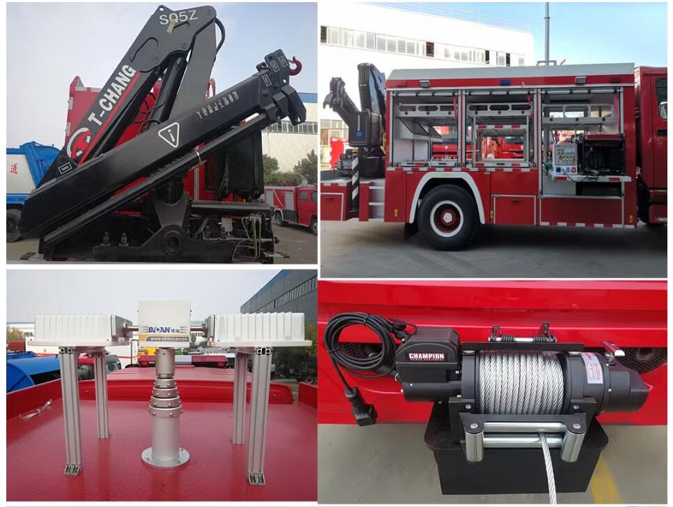 Isuzu fire rescue truck Equipped winch