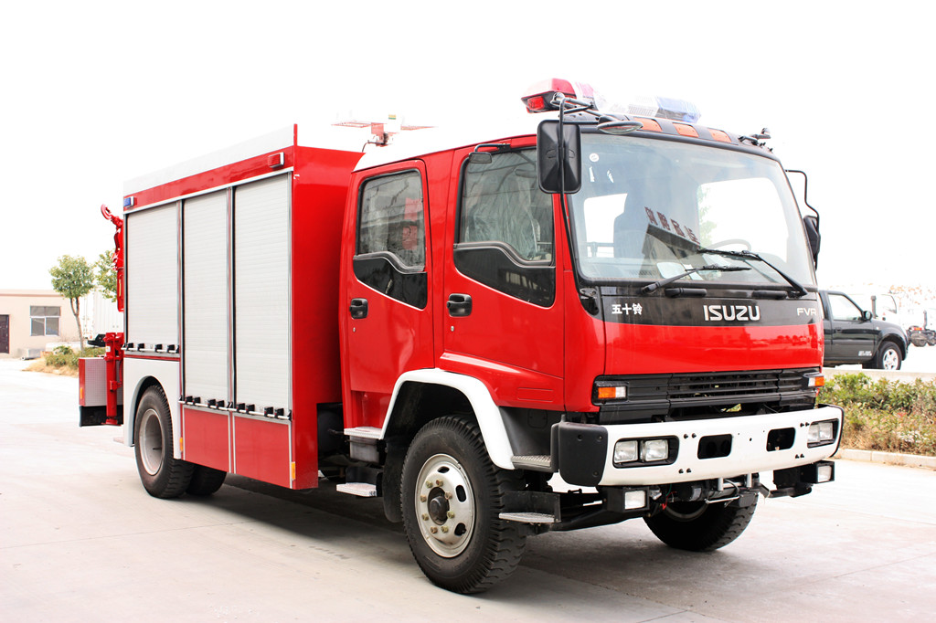 fire department rescue truck Isuzu