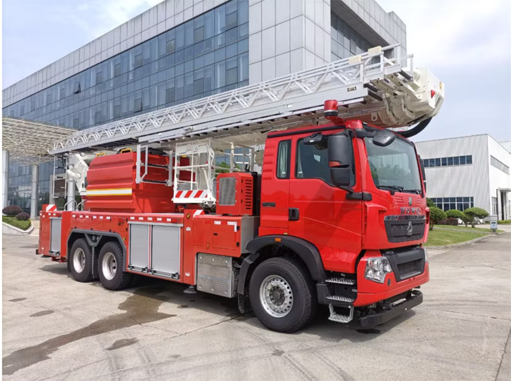 howo 32 meter aerial ladder fire truck