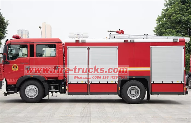 HOWO CAFS fire fighting truck with 6000L tank