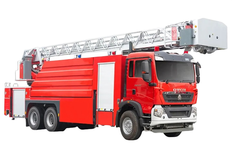 howo 32 meter aerial ladder fire fighting truck