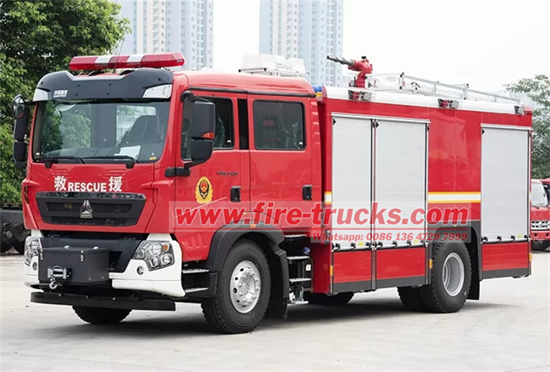 HOWO 4X2 6CBM CAFS fire rescue truck