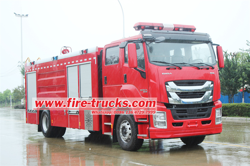 Isuzu 6HK1 engine municipal fire tanker truck