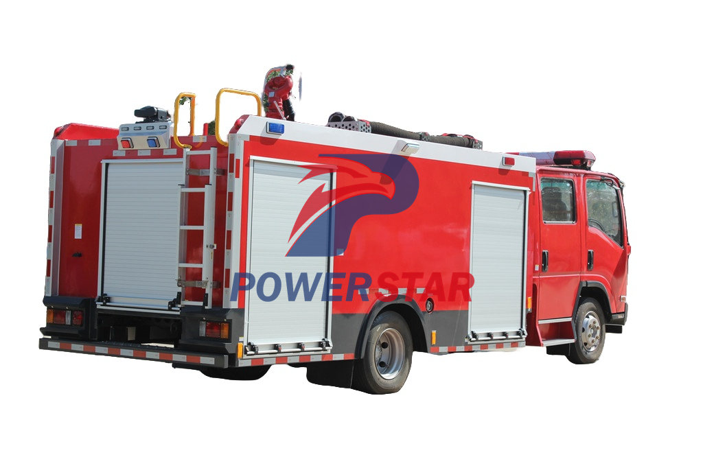 Emergency fire department truck Isuzu