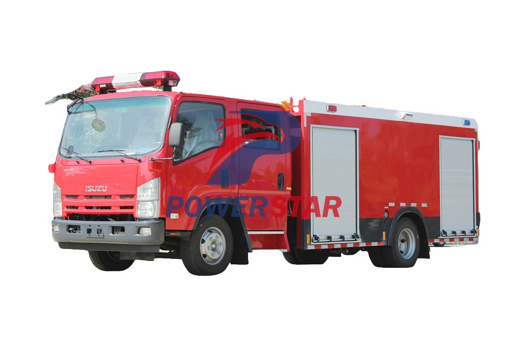 Emergency fire department truck Isuzu