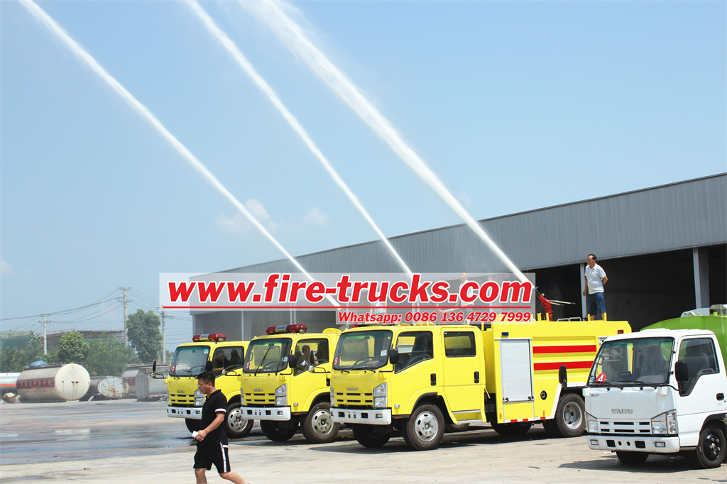 New NPR Police water foam fire truck Isuzu