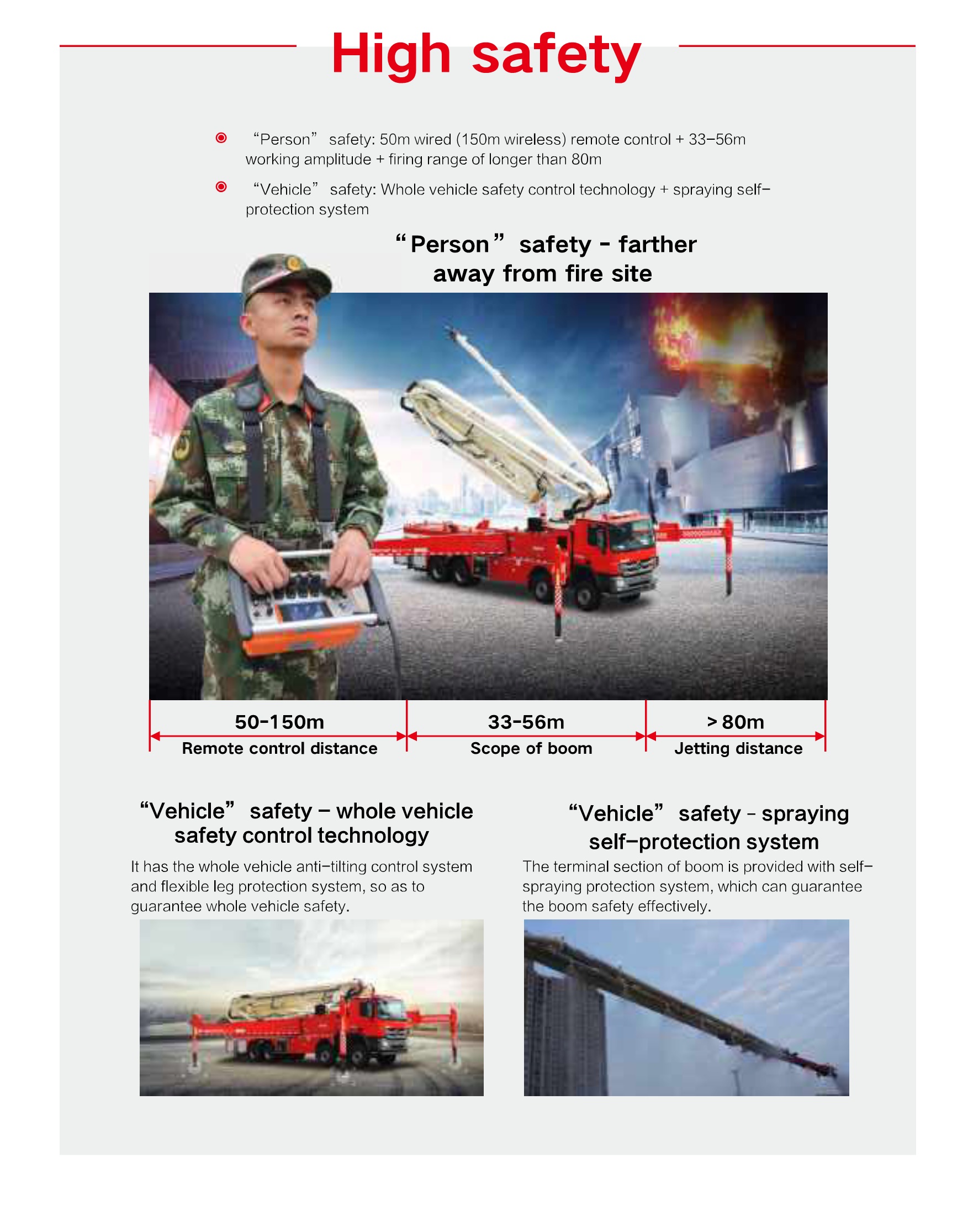 China 56m Water Tower Fire Truck Factory 