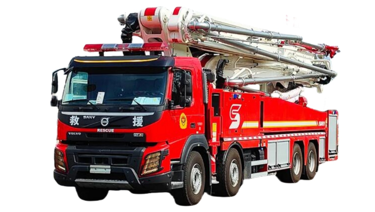 Water tower rescue fire truck
