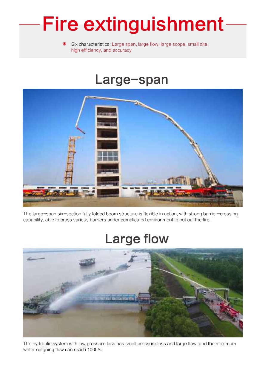 China 56m Water Tower Fire Truck Factory 