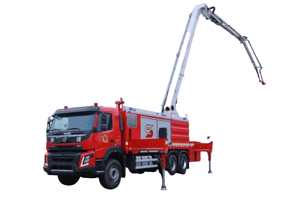Water tower rescue fire truck