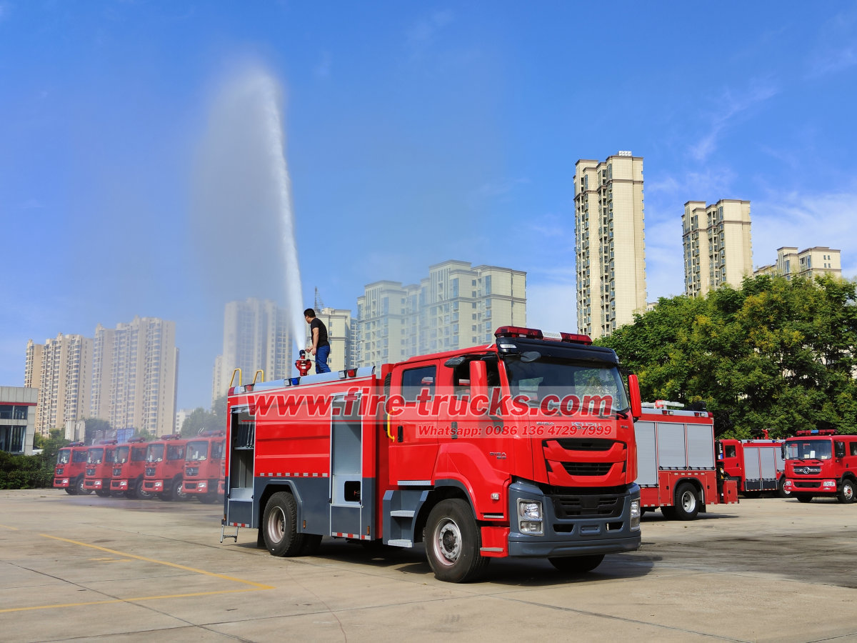 6UZ1 380HP 8000L Isuzu GIGA fire service truck export to Yemen