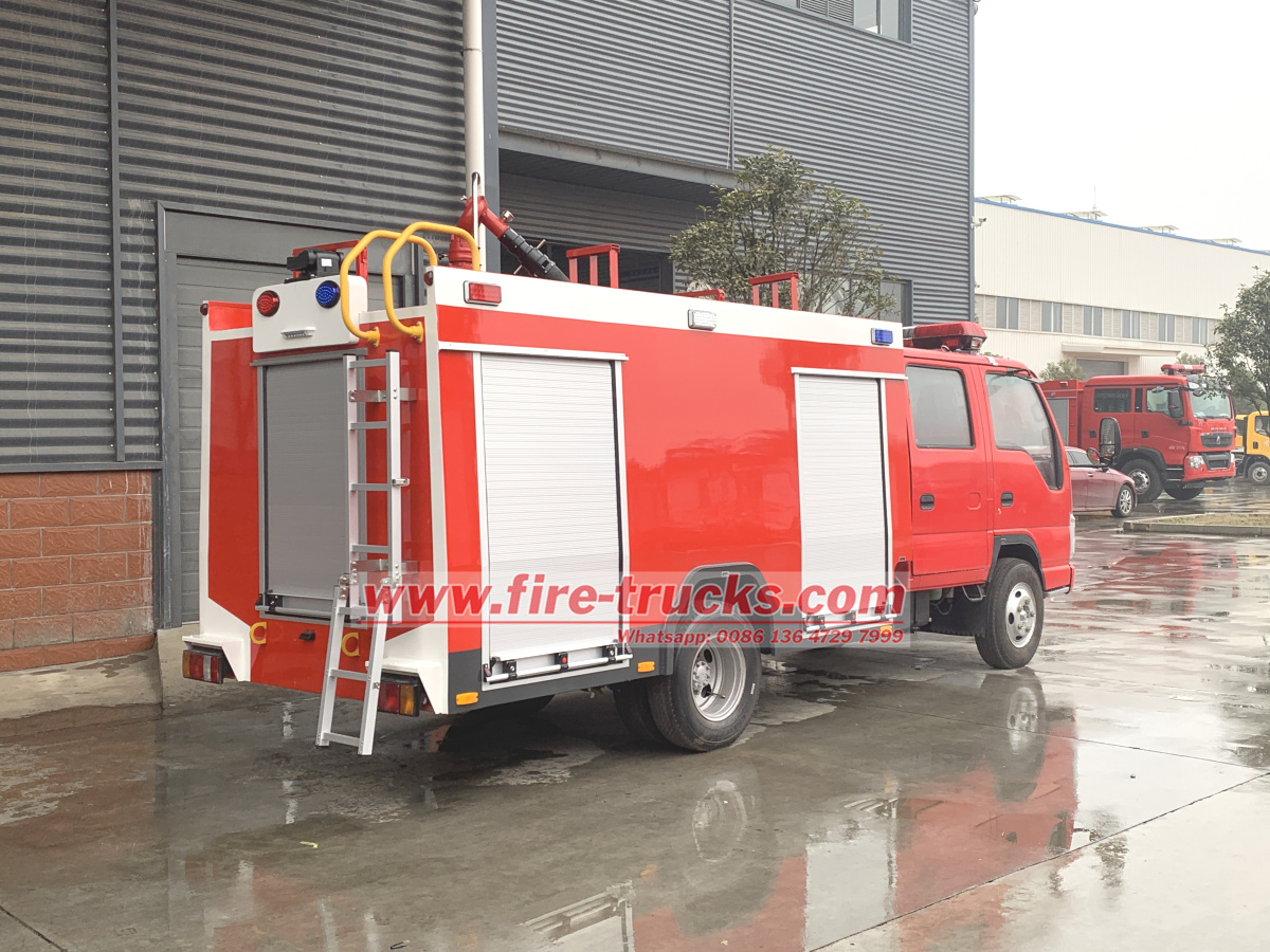 Isuzu water fire engine truck export to Ethiopia