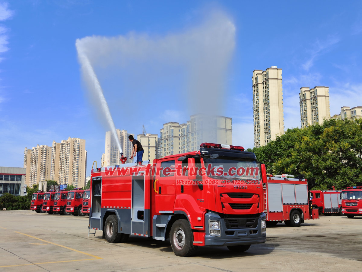 6UZ1 8000L Isuzu GIGA fire service truck export to Yemen