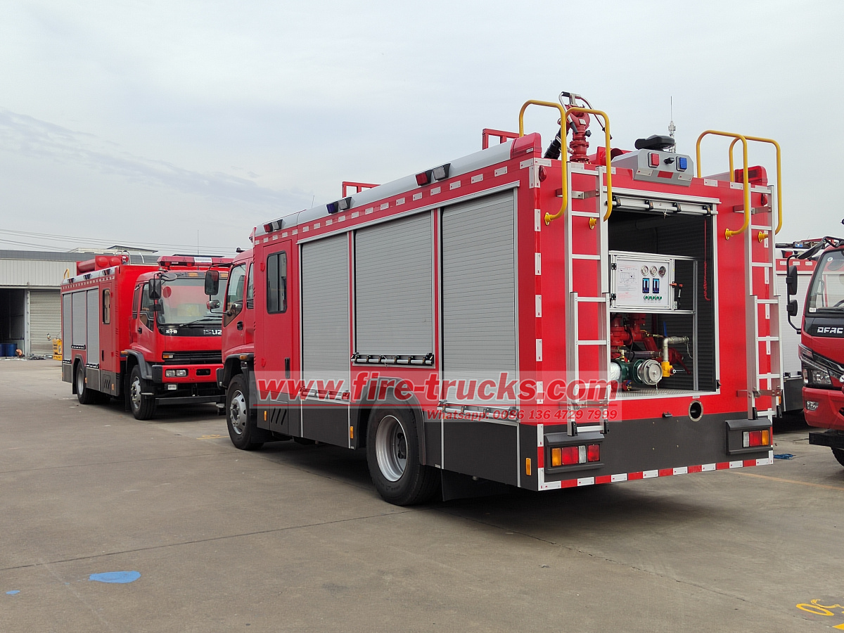 Ethiopia 5units emergency fire truck Isuzu for sale