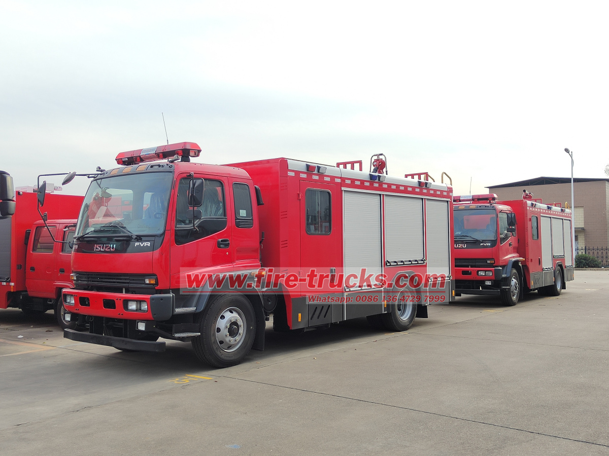 Ethiopia 5units emergency fire truck Isuzu for sale