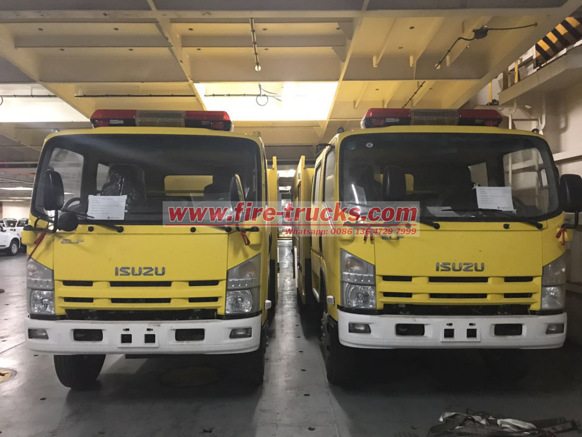 Senegal Isuzu NPR light rescue fire truck shipment