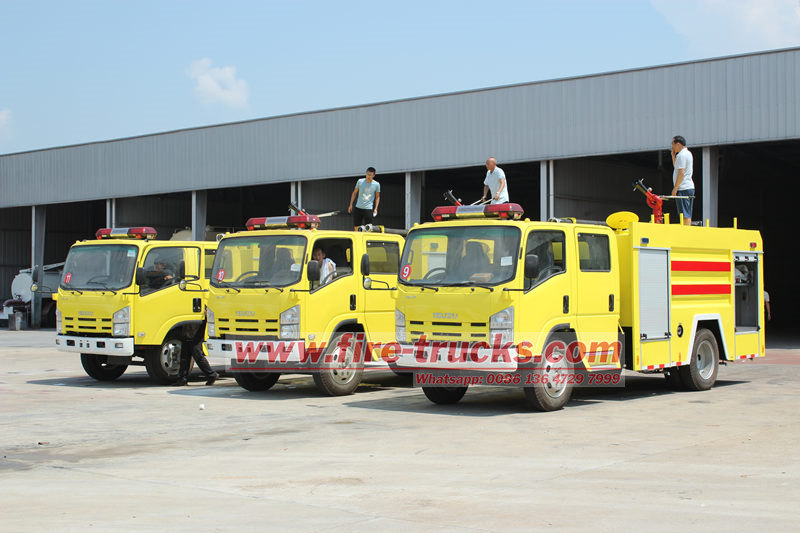 ISUZU NPR foam fire trucks for sale