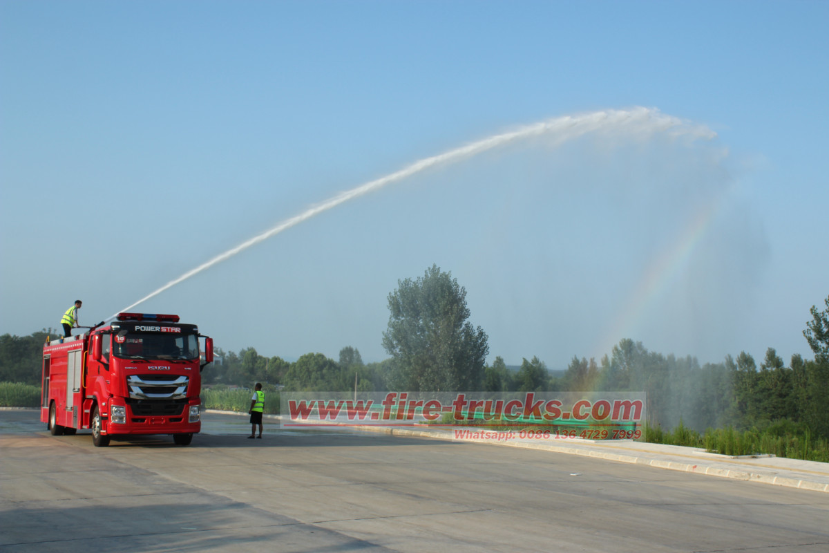 Engineering drawing of Isuzu giga water form fire engine