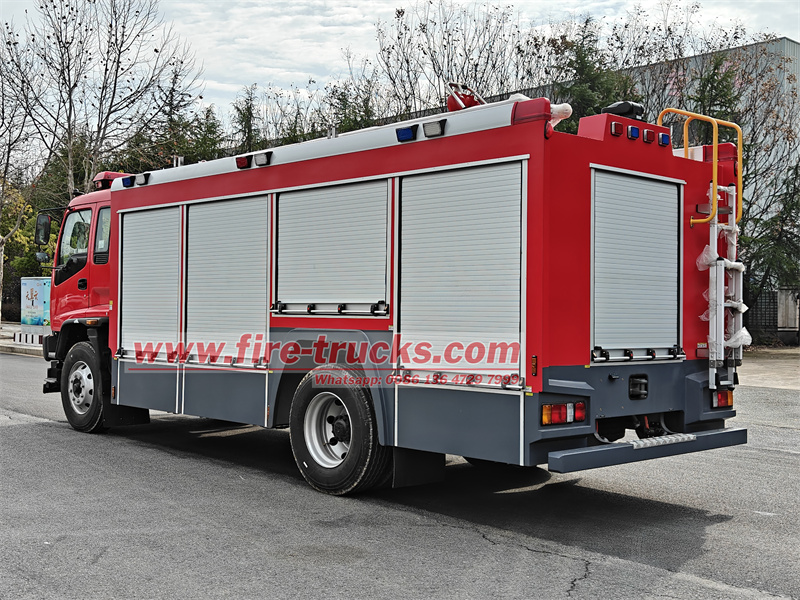Isuzu 6HK1 engine foam water fire fighting truck