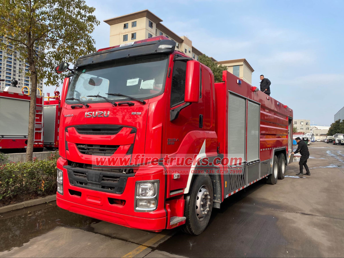 Engineering drawing of fire department rescue truck