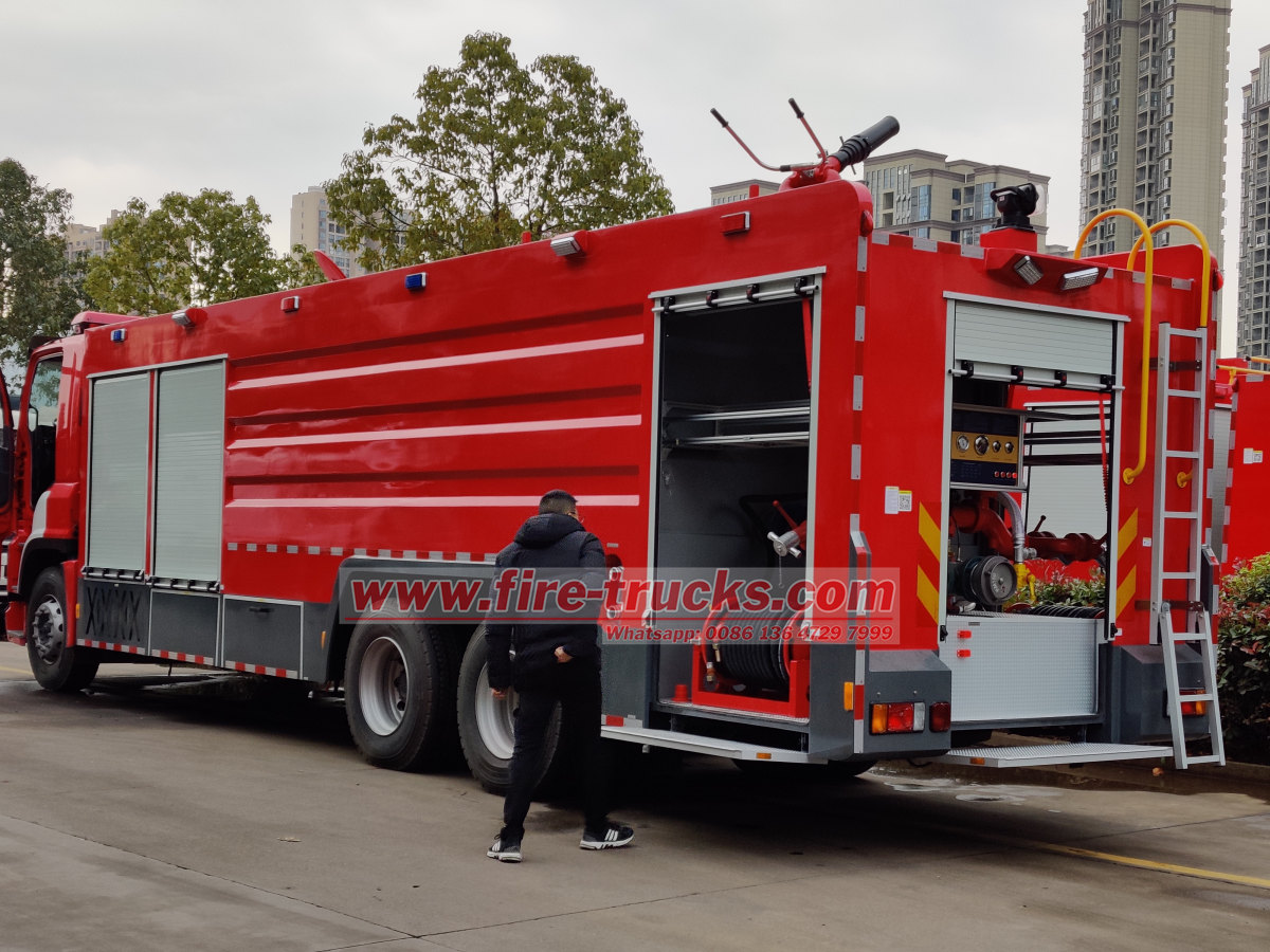 Engineering drawing of fire department rescue truck