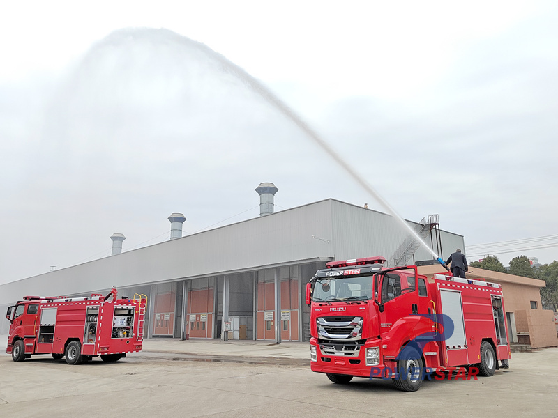 Isuzu CAFS fire trucks for testing