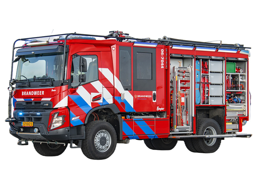 police department quick attach fire truck