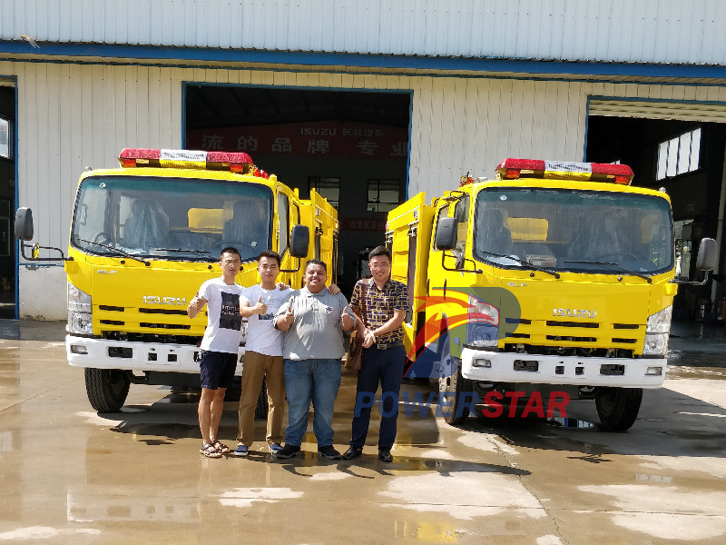 Dubai clients visiting for testing 5000L fire truck