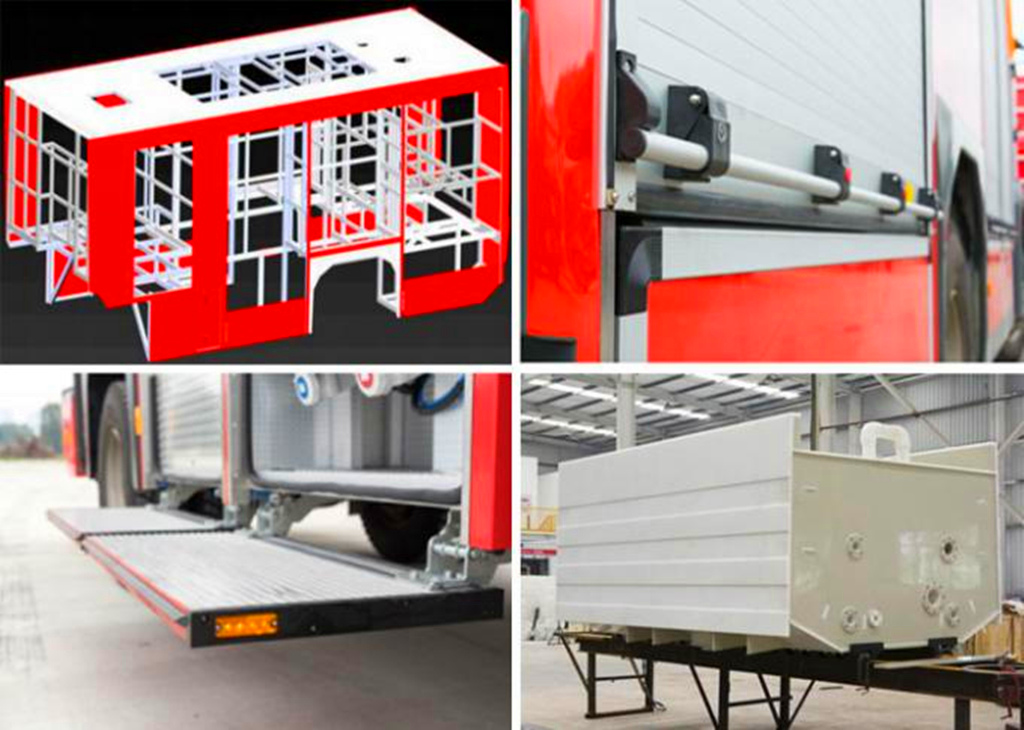 Fire fighting truck tanker structure