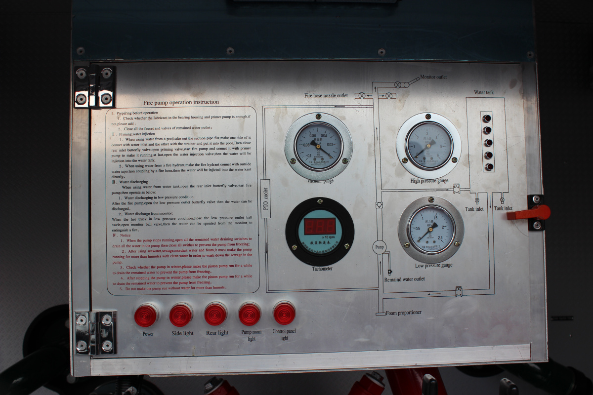 technical drawing for HOWO Fire and Emergency vehicles