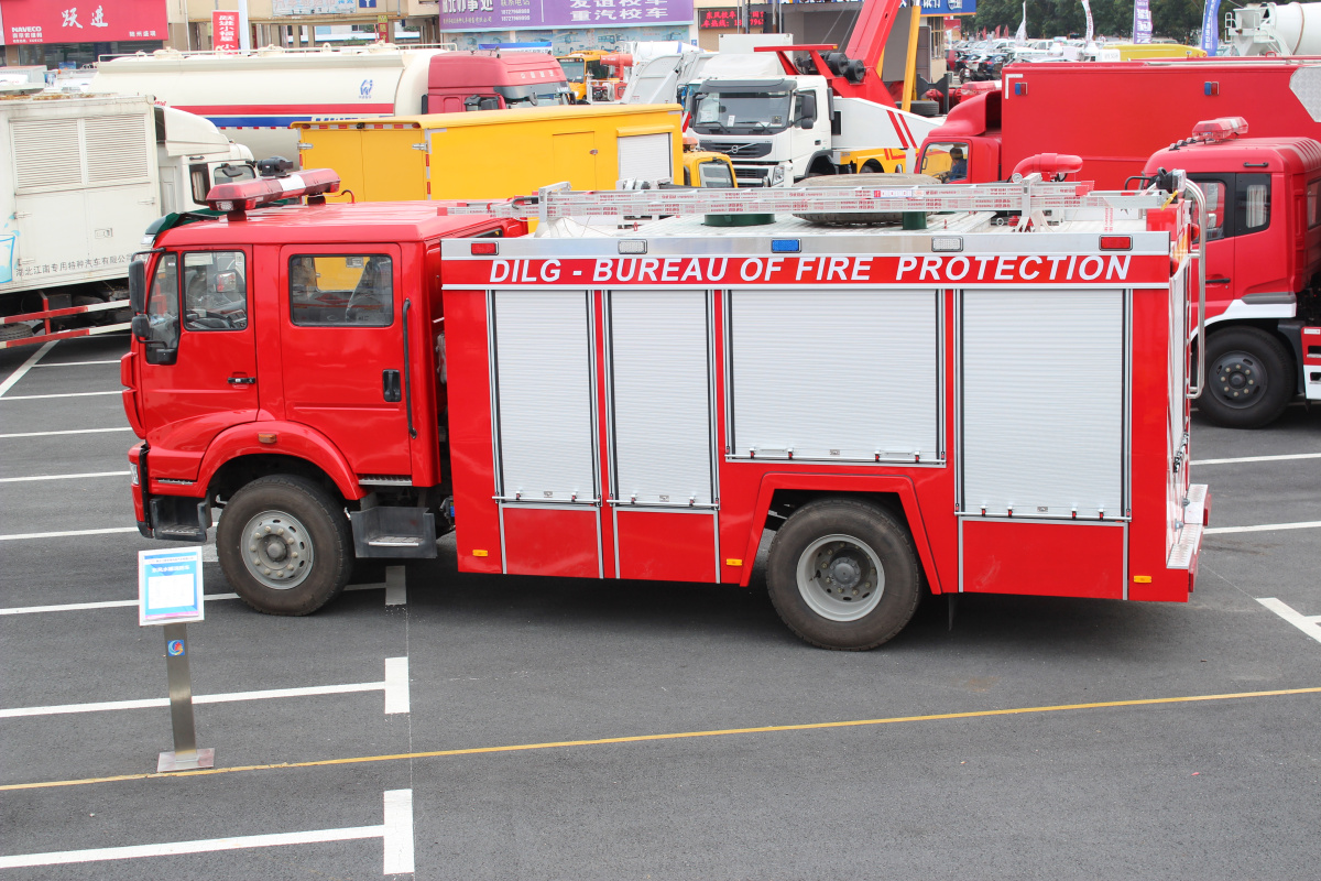 technical drawing for HOWO Fire and Emergency vehicles