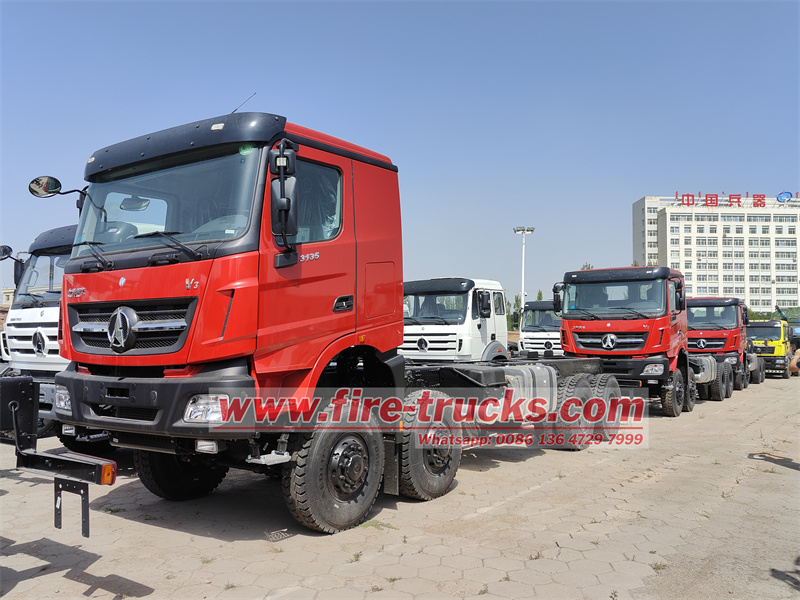 Beiben 8x8 fire truck chassis