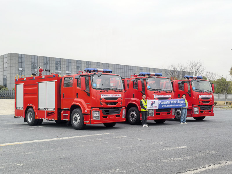 ISUZU FTR foam unit fire trucks for Ethiopia