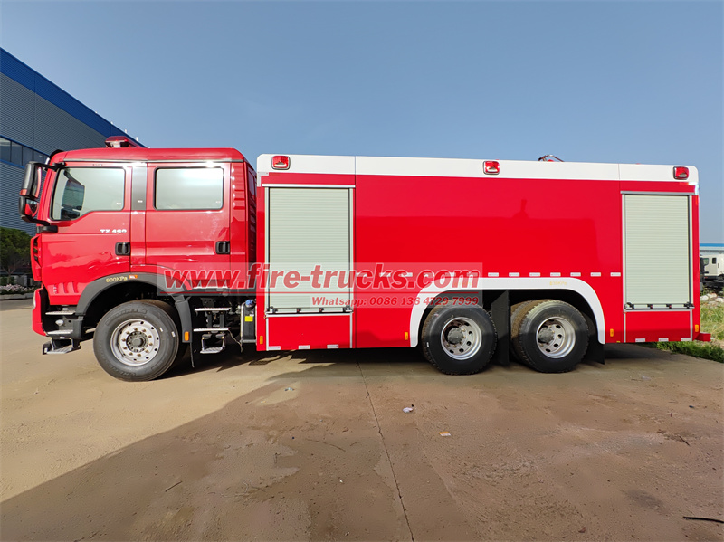 HOWO 12000L foam water fire fighting truck