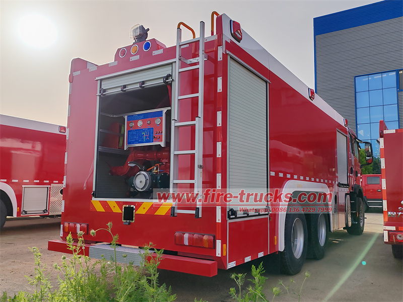 HOWO TX400 6cbm foam water fire truck