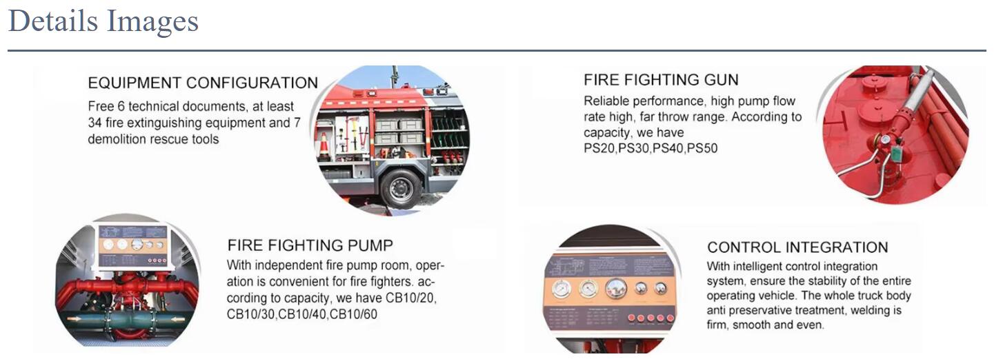 Advanced features for HOWO wildland fire truck