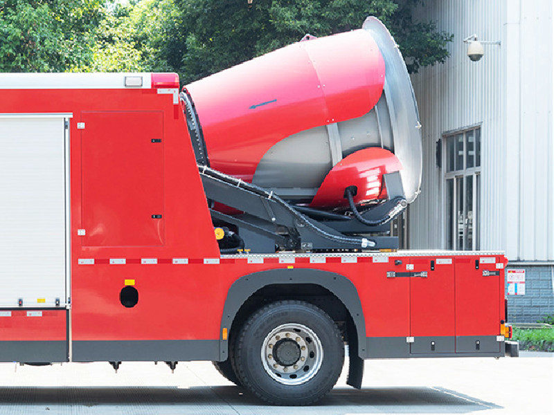 Fire truck mounted smoke exhaust system