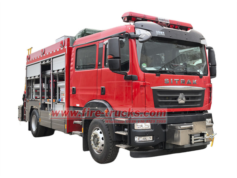 HOWO heavy emergency rescue fire truck