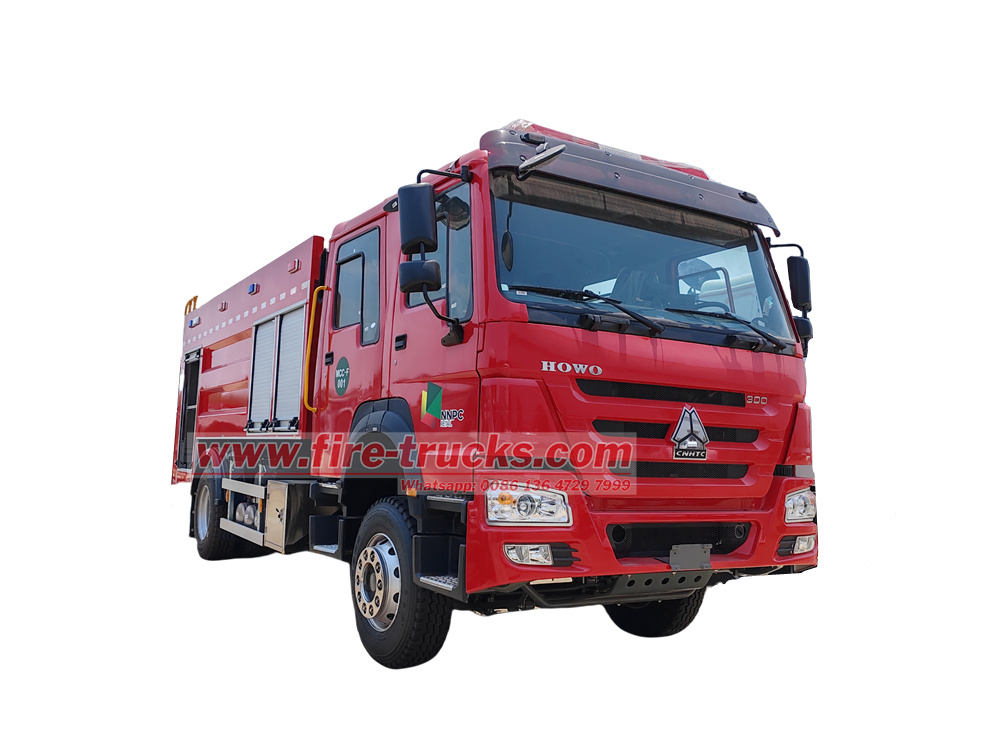  Nigeria howo crew cabin fire rescue truck 