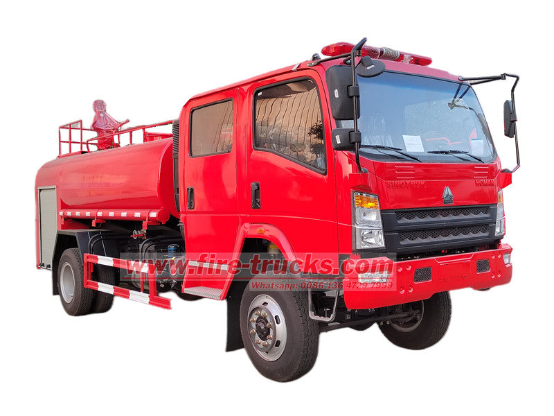 HOWO 4×4 fire water tender