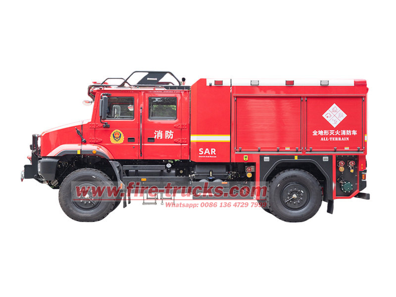 FAW 4×4 tender fire truck