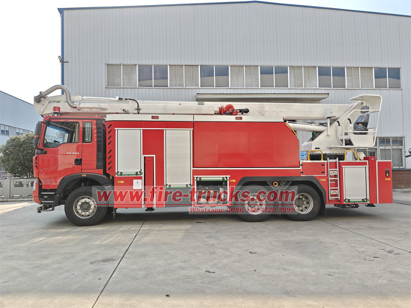 HOWO aerial tower fire truck for sale