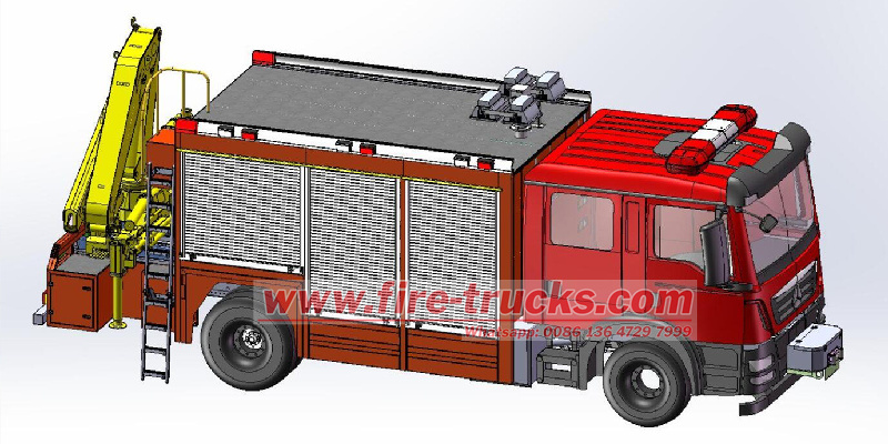 POWERSTAR rescue fire truck 3D drawing
