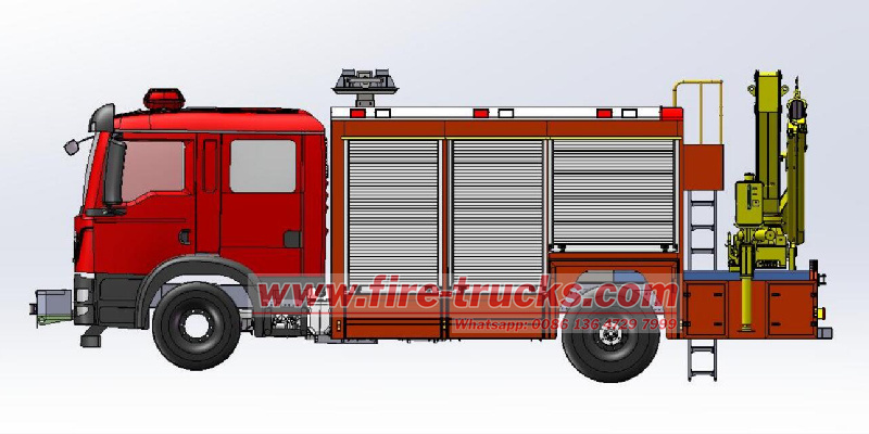 POWERSTAR rescue fire truck 3D drawing