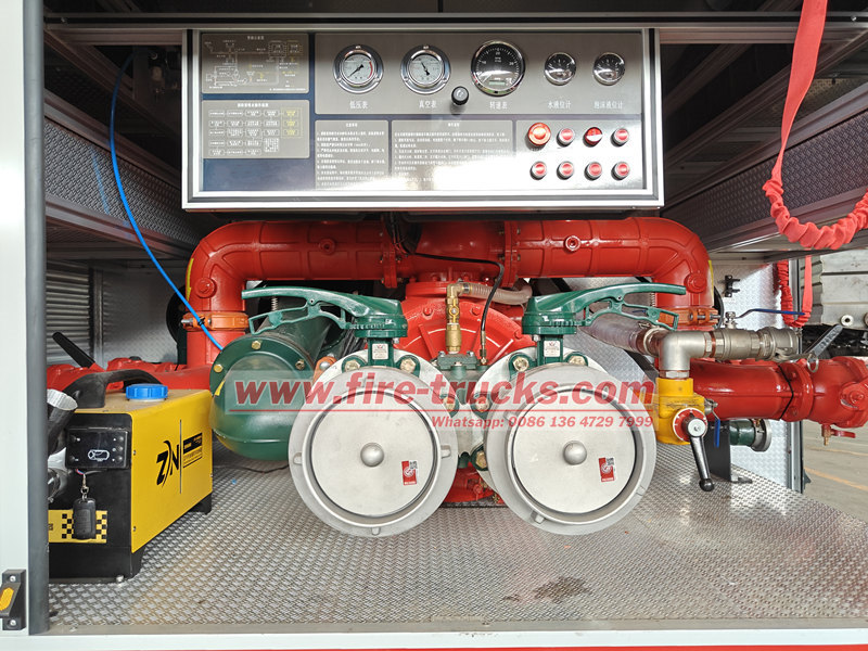 POWERSTAR fire engine truck rear pump room and control panel
