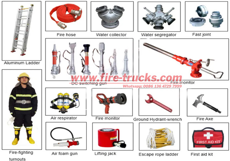 HOWO firefighting truck with fire equipment