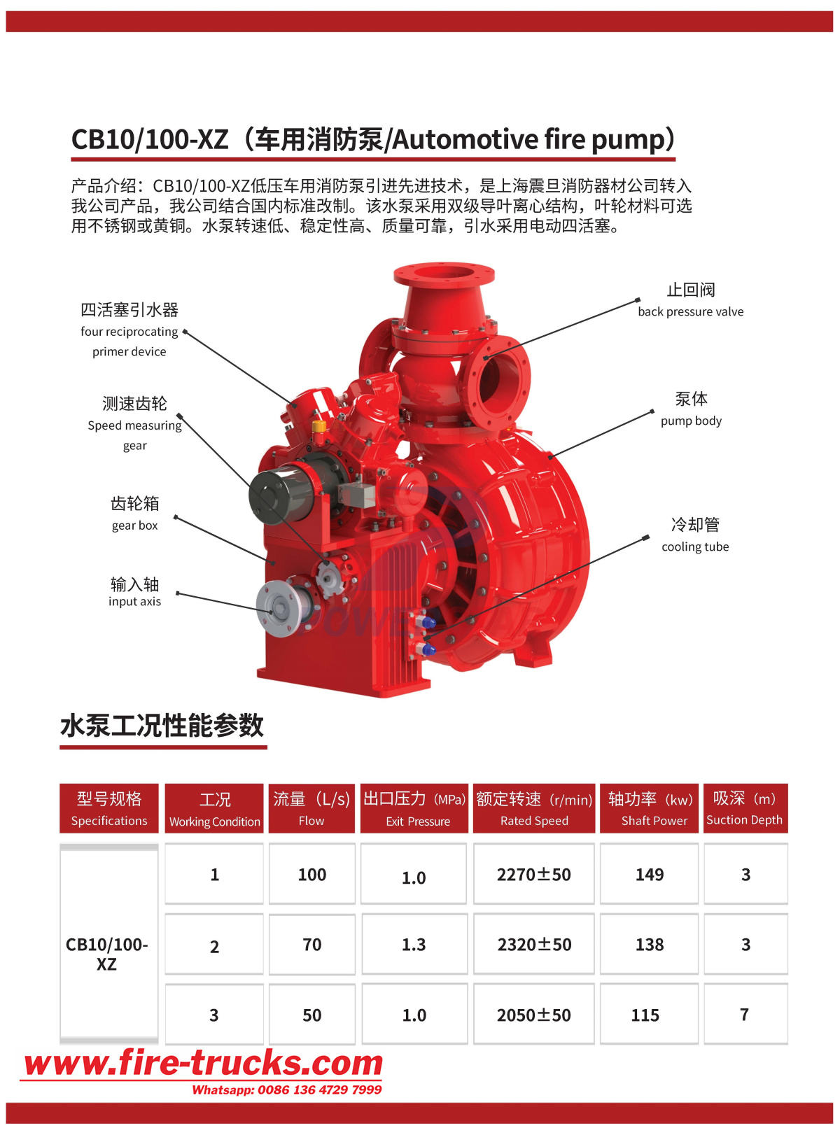  Fire pump CB10/100 8000L Firefighting Vehcile MAN TGM 18.290 