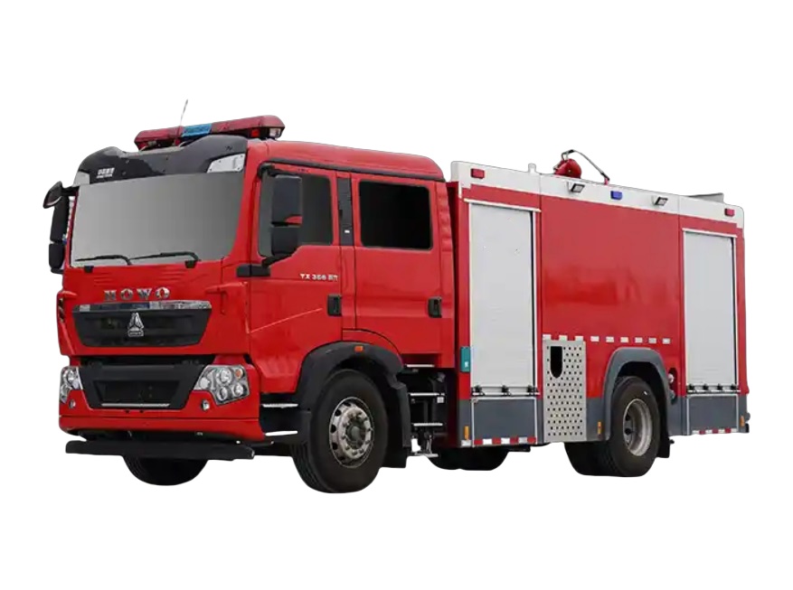 Morocco Sinotruk 6000-liter compressed air foam fire truck Morocco Sinotruk 6000-liter compressed air foam fire truck
